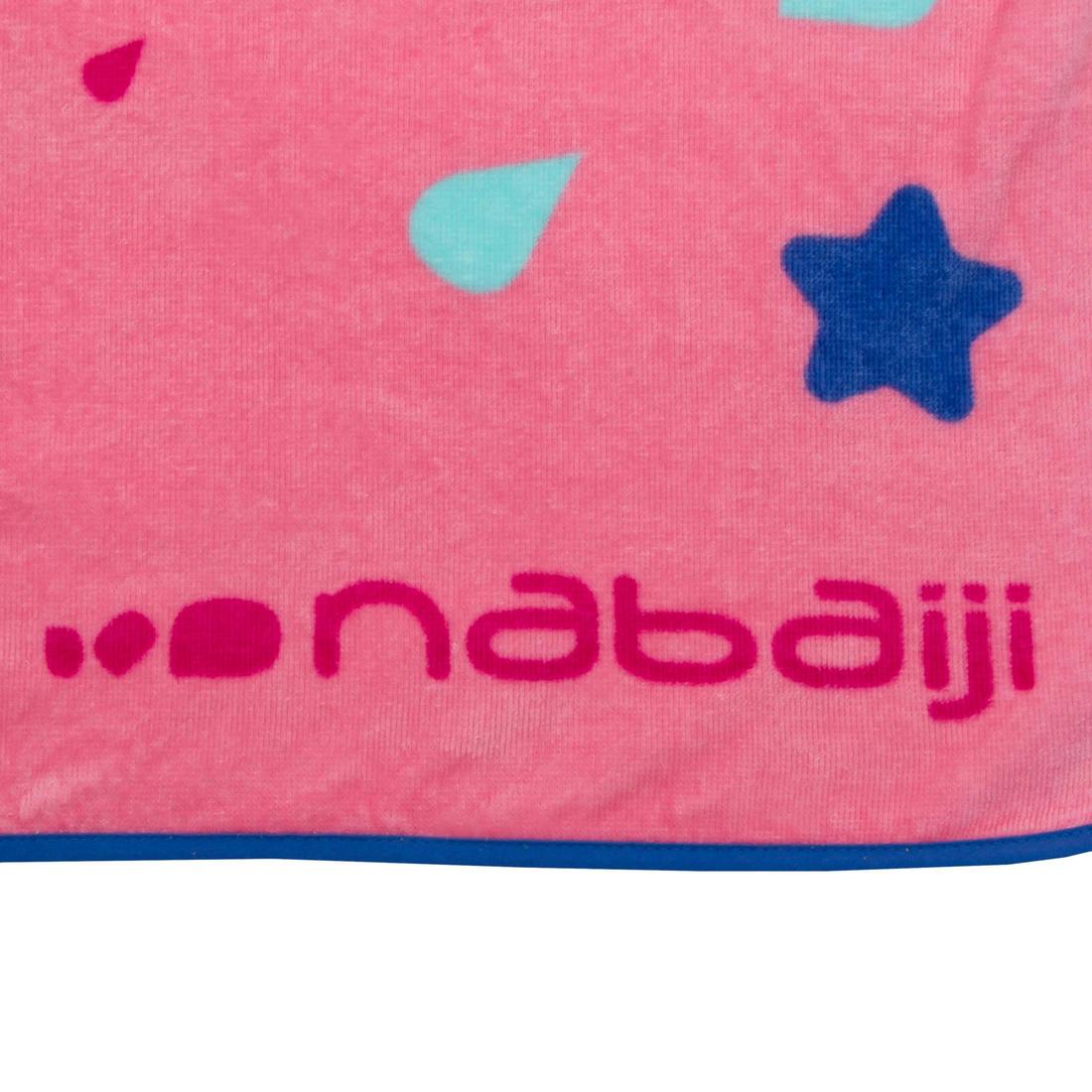 Serviette de bain bébé imprimé Licorne rose avec capuche