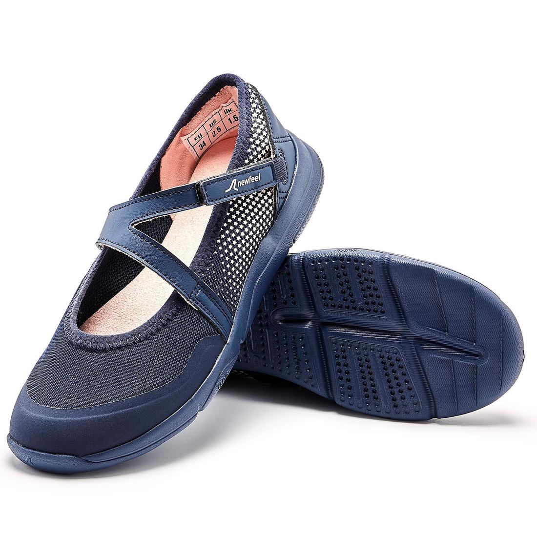 Ballerines à scratch enfant - PW 160 BR'EASY JR grises du 28 au 39