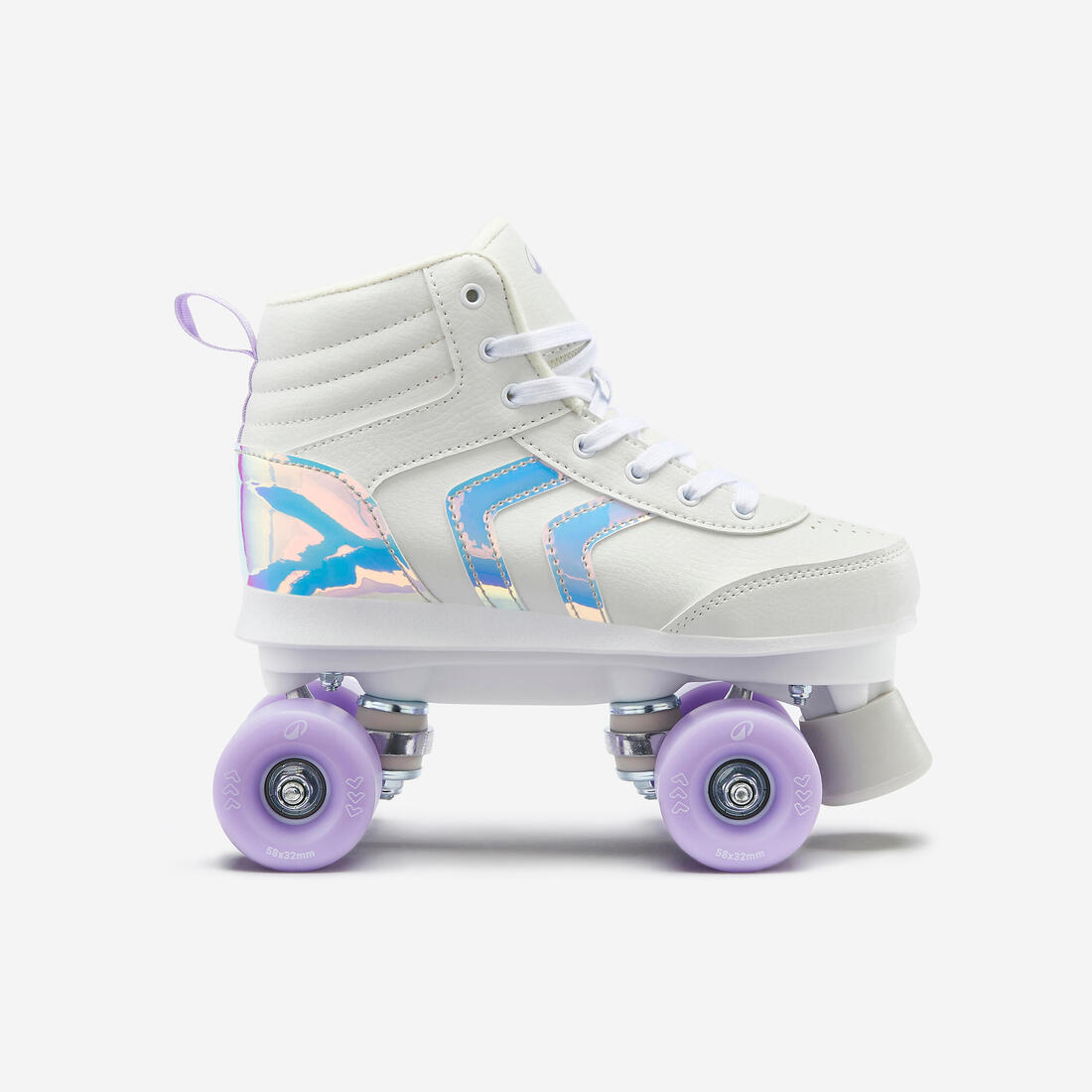 Patin à roulettes enfant QUAD 100 JR blanc holographic