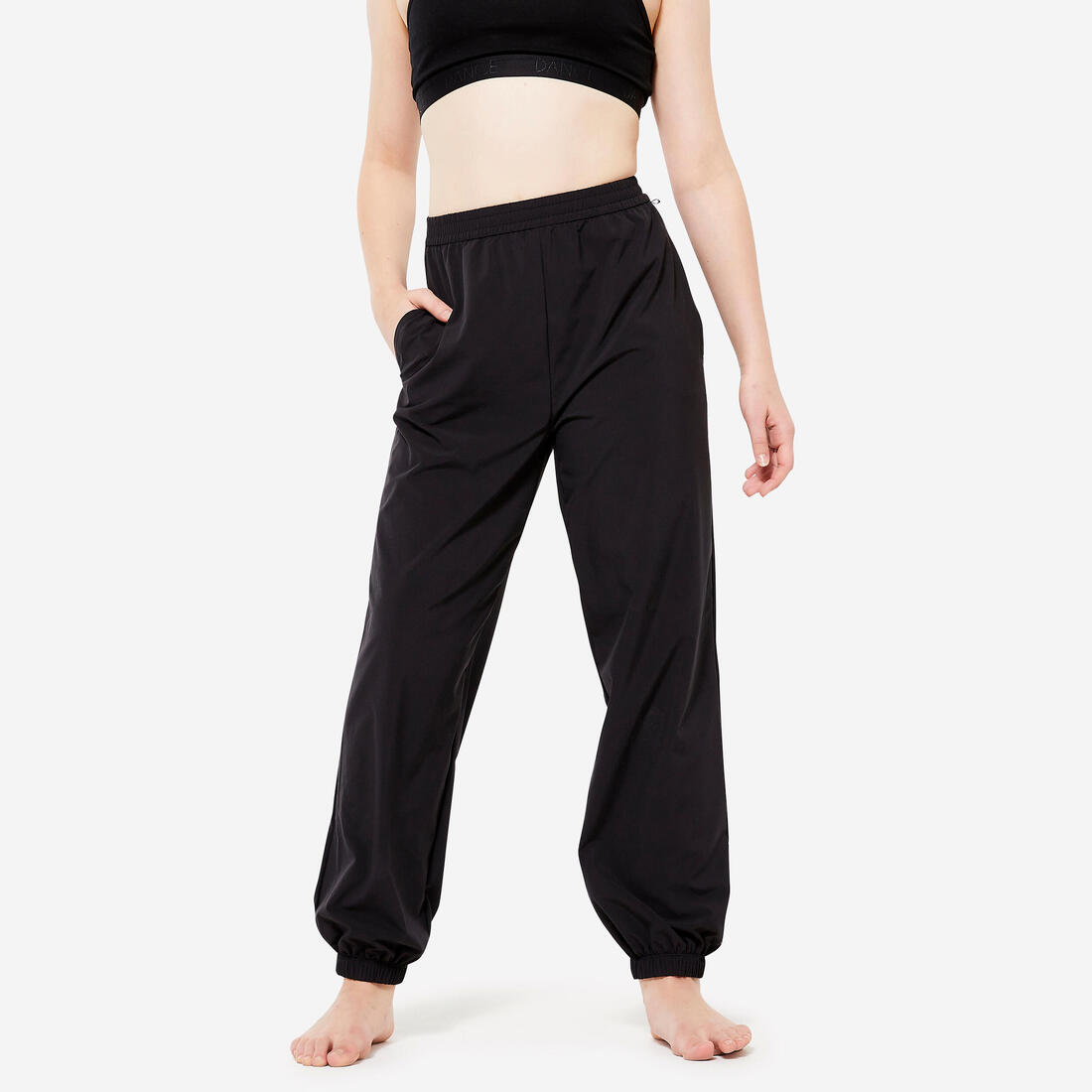 Pantalon danse modern'jazz large et léger - Fille - noir