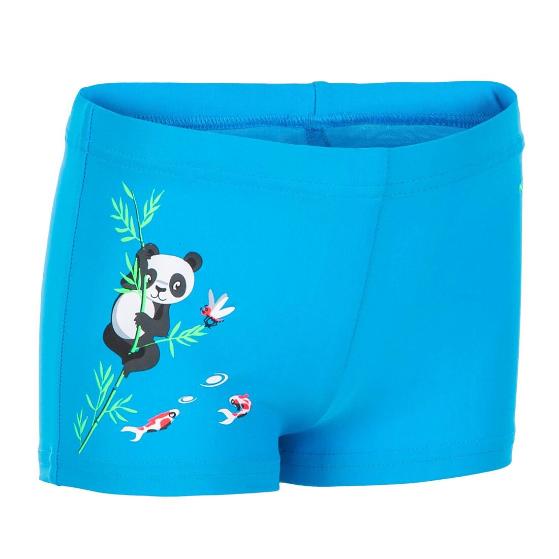 BOXER DE BAIN BEBE / ENFANT BLEU IMPRIME FISH