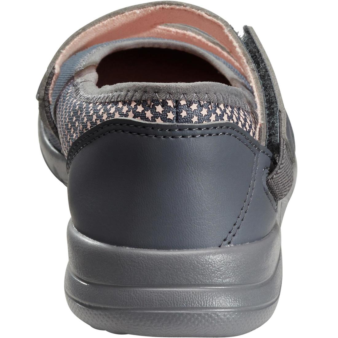 Ballerines à scratch enfant - PW 160 BR'EASY JR grises du 28 au 39