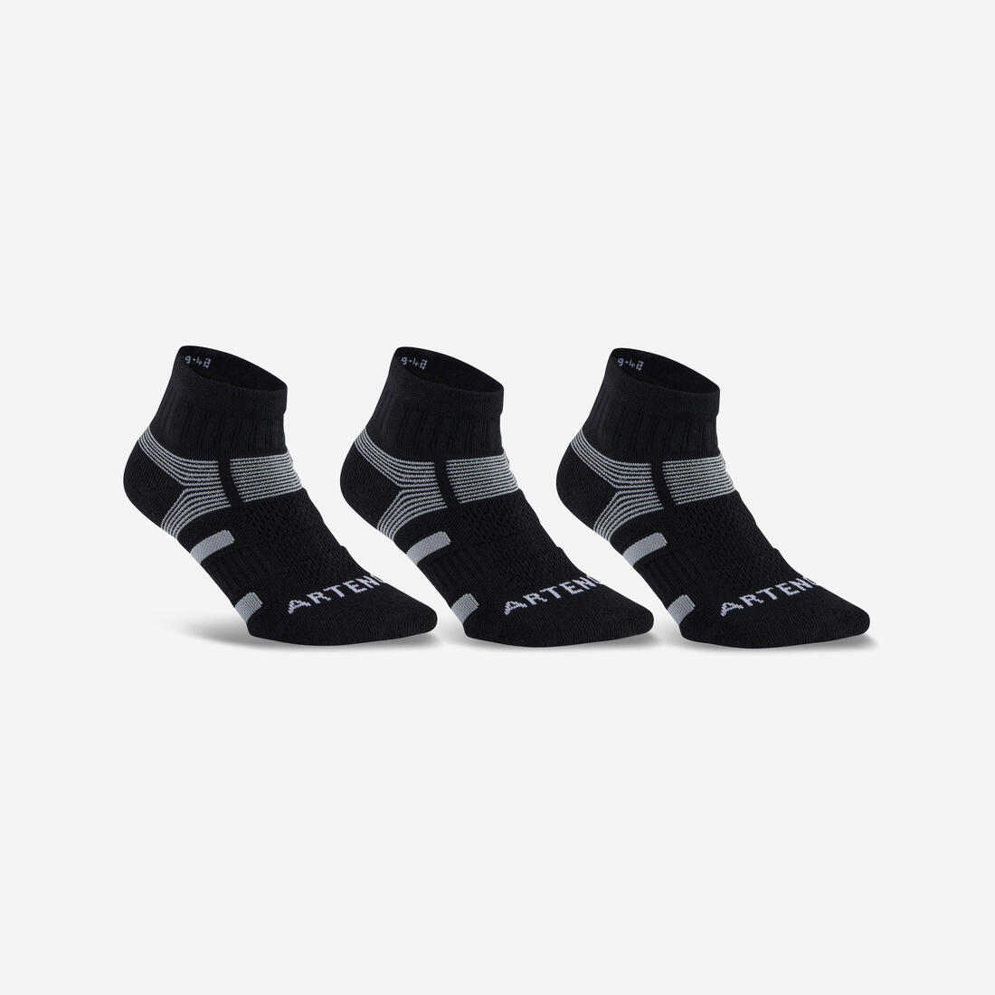 CHAUSSETTES DE SPORT MI-HAUTES ARTENGO RS 560 LOT DE 3