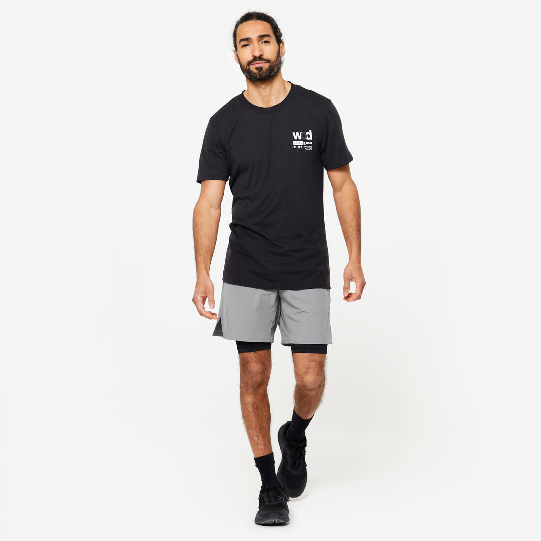 Short de fitness 2 en 1 collection respirant poche zippée homme