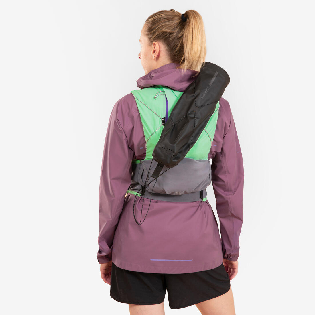 Sac trail running 8l femme vert menthe - vendu avec 2 flasques 500ml