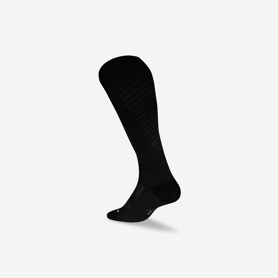 Chaussettes de running run900 laine mérinos hautes noires