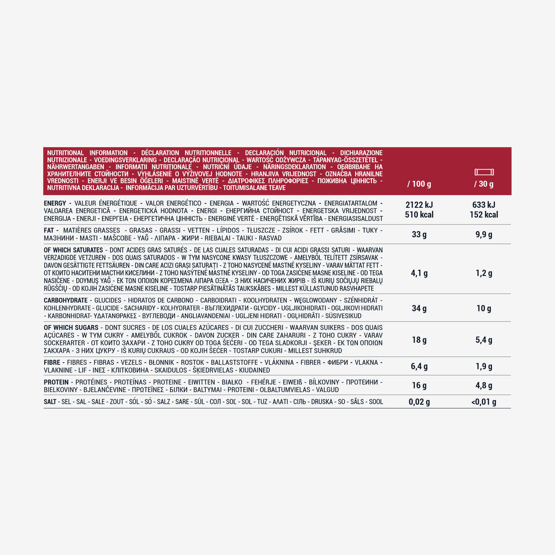 BARRES CACAHUÈTES, AMANDES ET FRUITS ROUGES BIO x15