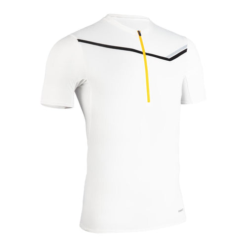 





TEE SHIRT DE TRAIL RUNNING MANCHES COURTES ZIP HOMME BLANC