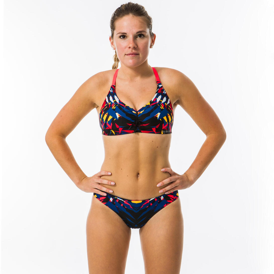 Bas de maillot de bain de natation femme Jana bleu et