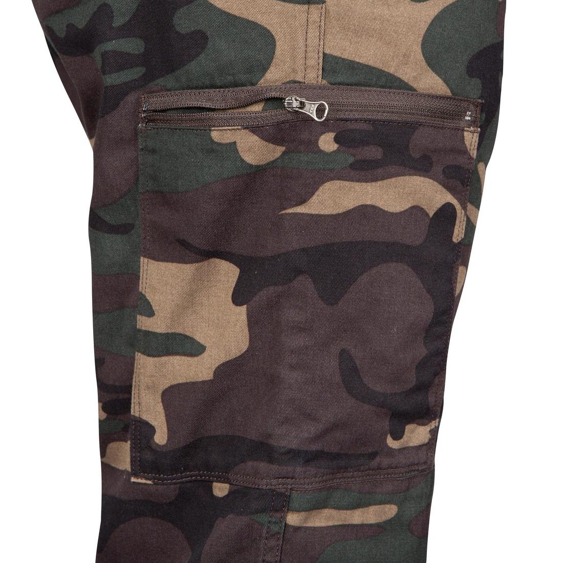 PANTALON CARGO RESISTANT STEPPE 300 CAMOUFLAGE WOODLAND