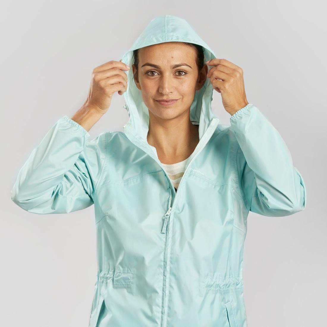 Veste coupe vent et déperlante de randonnée - Raincut Full Zip - Femme