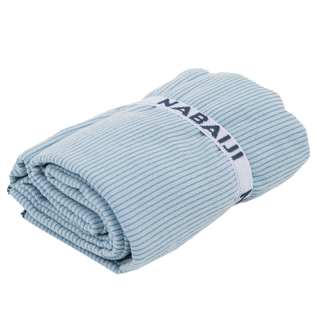 Serviette de bain microfibre à rayures bleu foncé taille L 80 x 130 cm