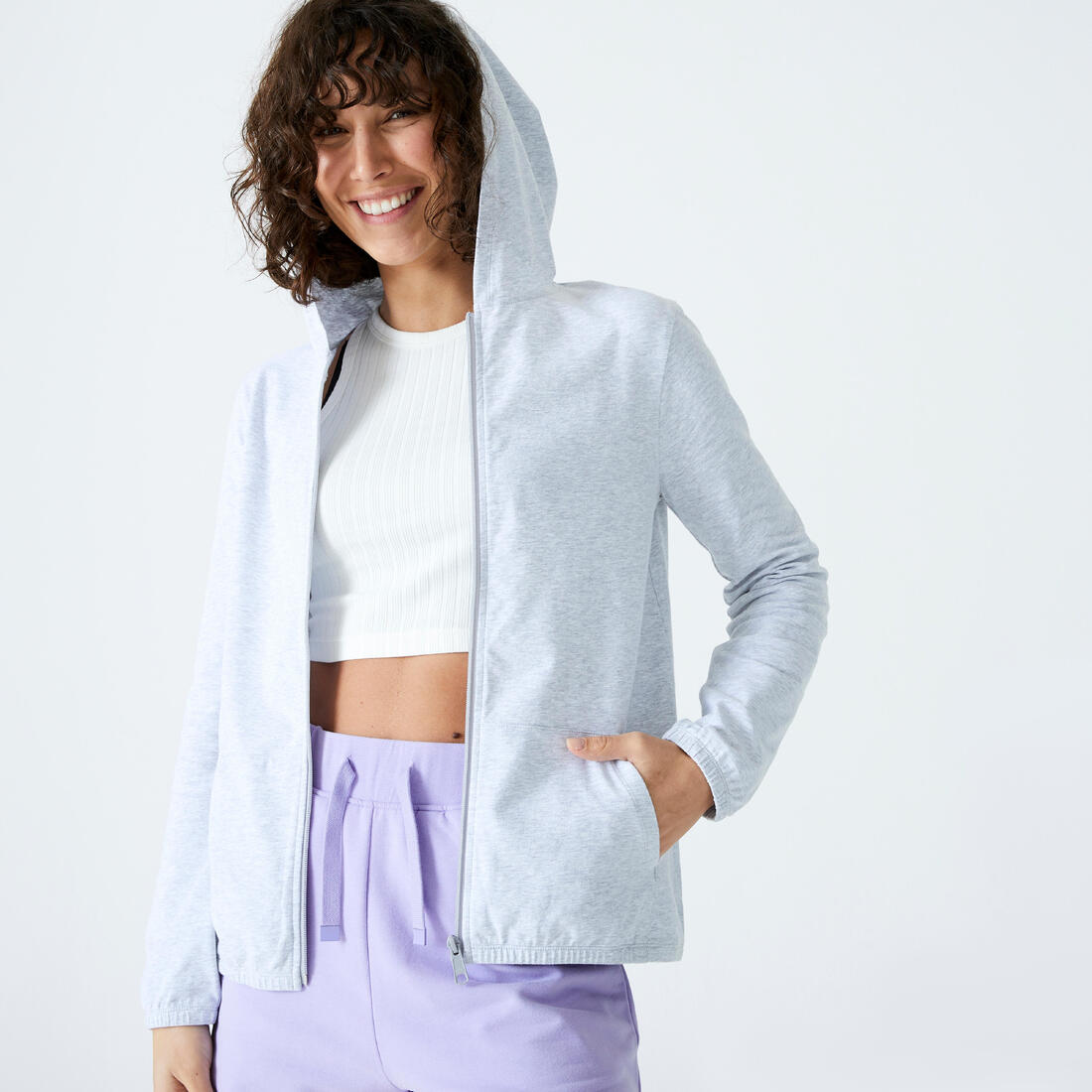 Sweat Zippé Fitness Femme - 100