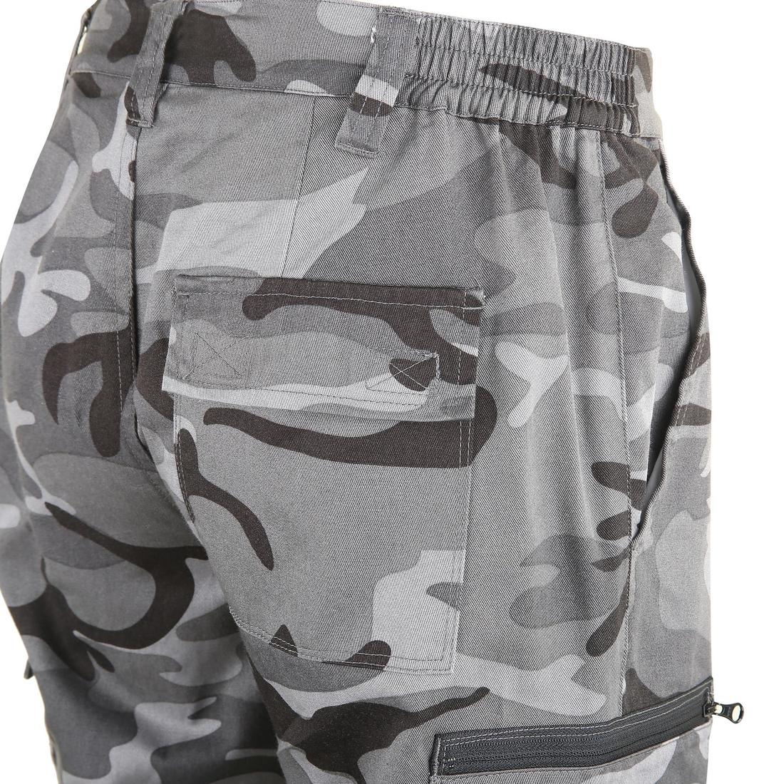 PANTALON CARGO RESISTANT STEPPE 300 CAMOUFLAGE WOODLAND