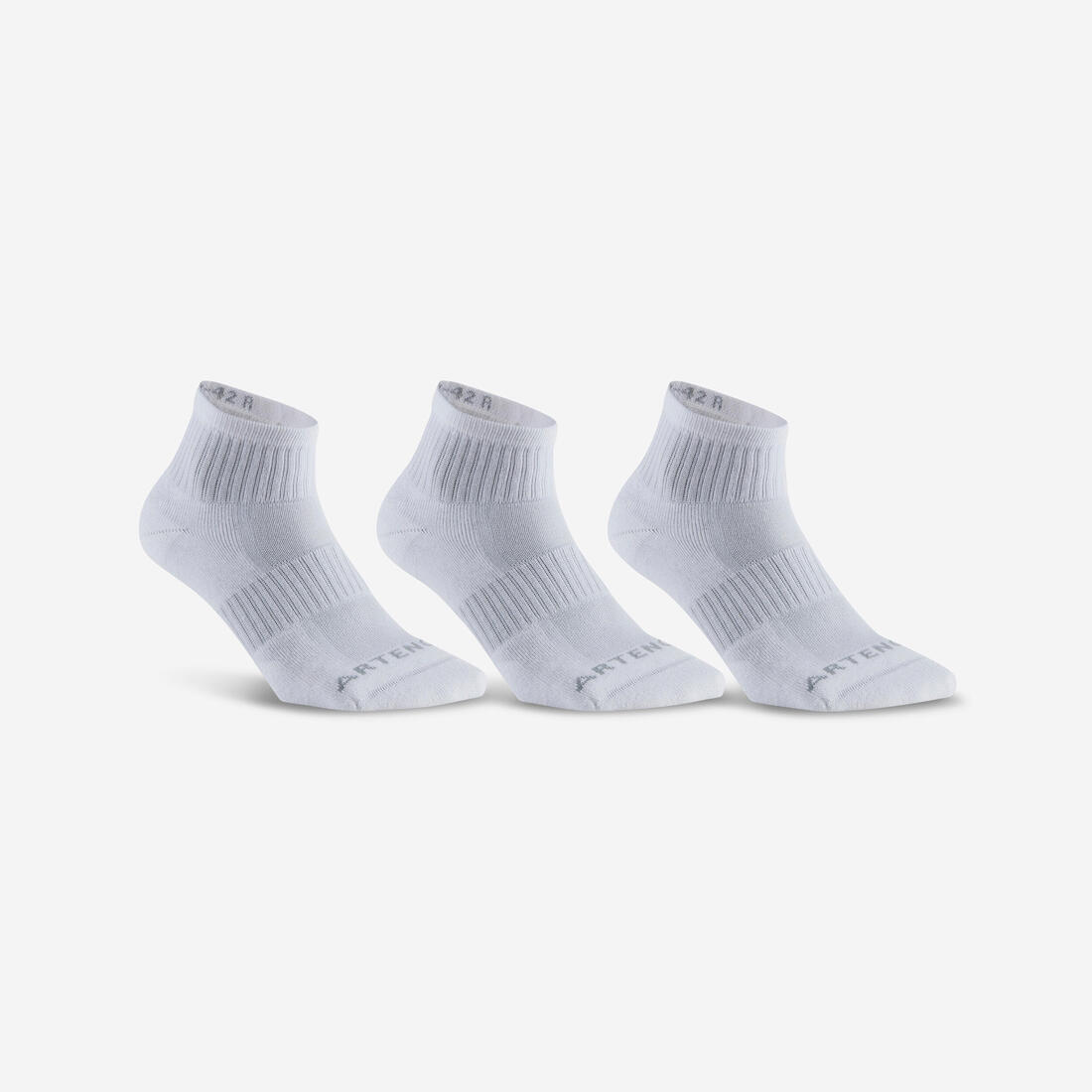 CHAUSSETTES DE SPORT MI-HAUTES ARTENGO RS 500 LOT DE 3