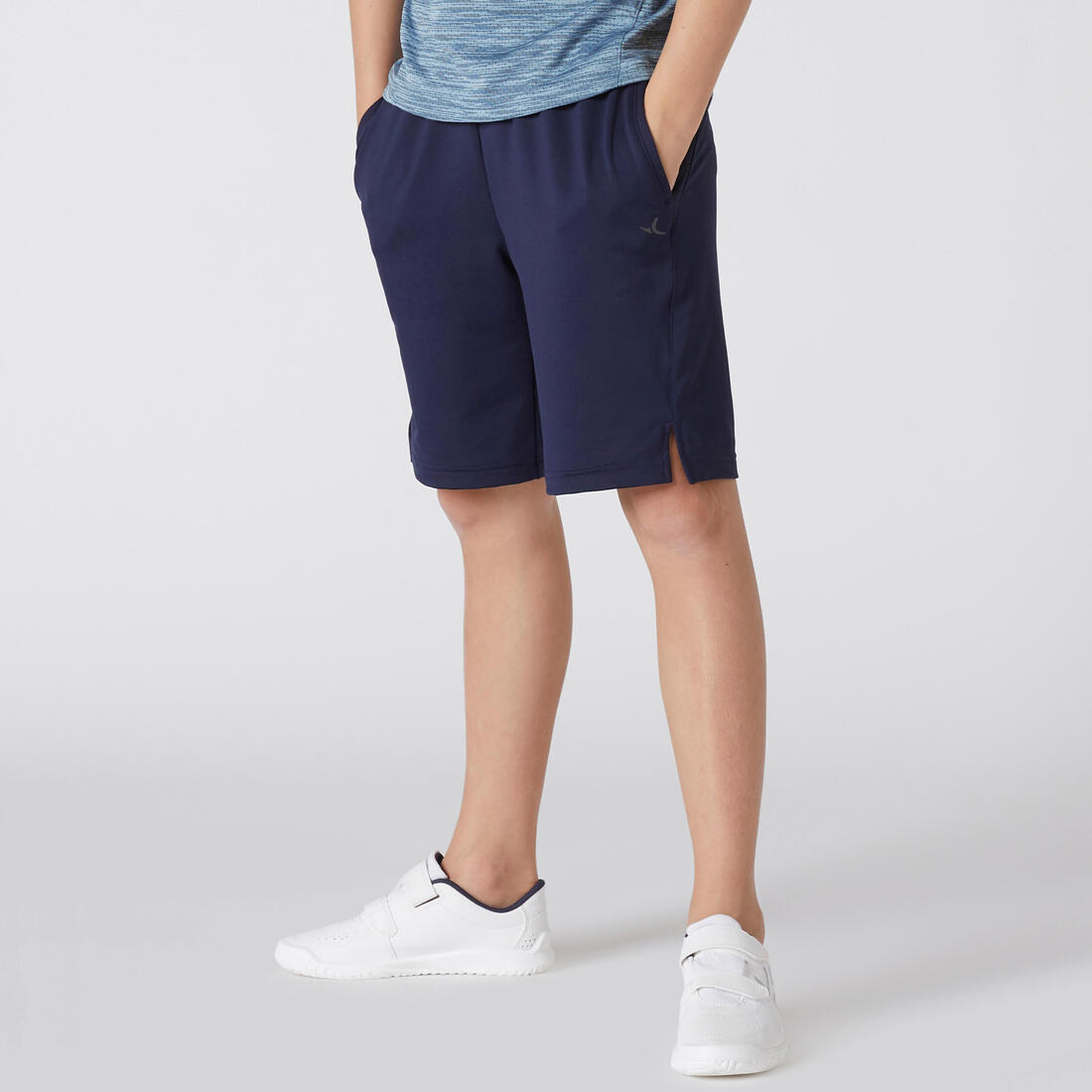 Short synthétique respirant S500 garçon GYM ENFANT bleu