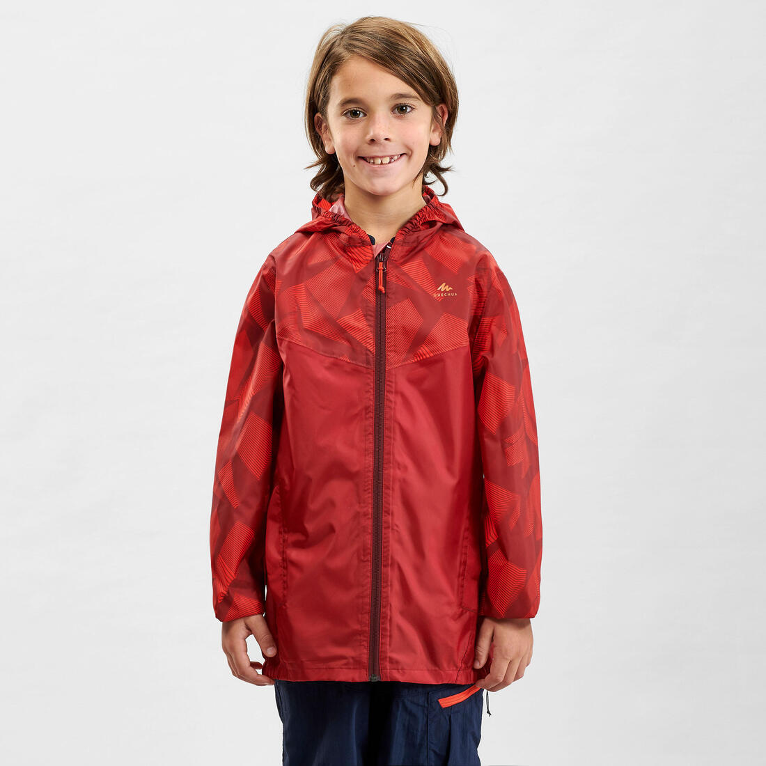 Veste imperméable de randonnée - MH100 zip - enfant 7-15 ans