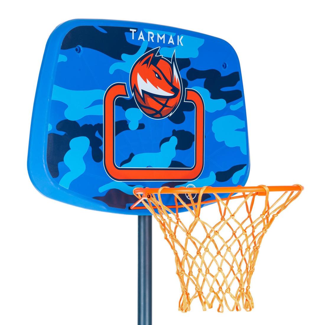 Panier de basket sur pied réglable de 1,30m à 1,60m Enfant - K500 Aniball bleu