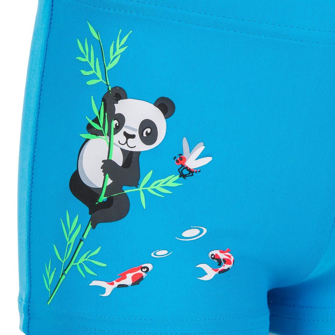 BOXER DE BAIN BEBE / ENFANT BLEU IMPRIME FISH