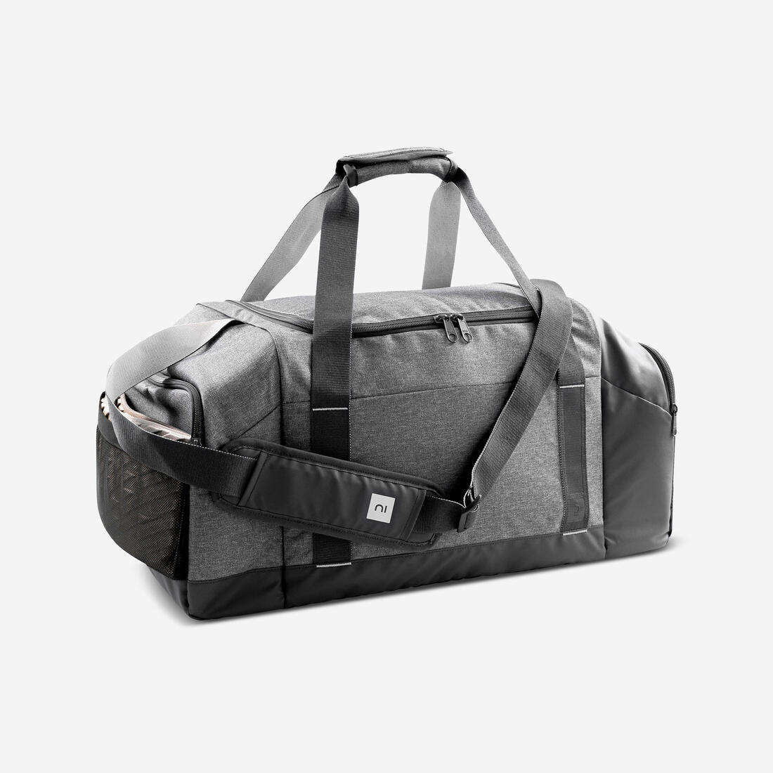 Sac de sport rigide et déperlant 55L,  noir et