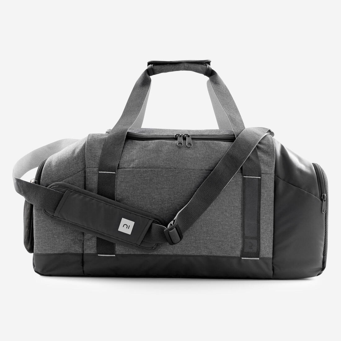 Sac de sport rigide et déperlant 55L,  noir et