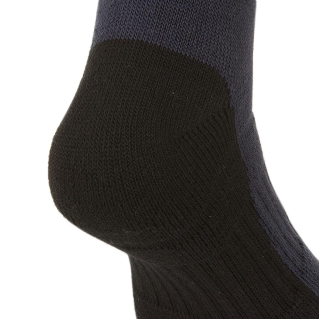 CHAUSSETTES DE SPORT ENFANT HAUTES ARTENGO RS 500 NOIR BLANC GRIS LOT DE 3