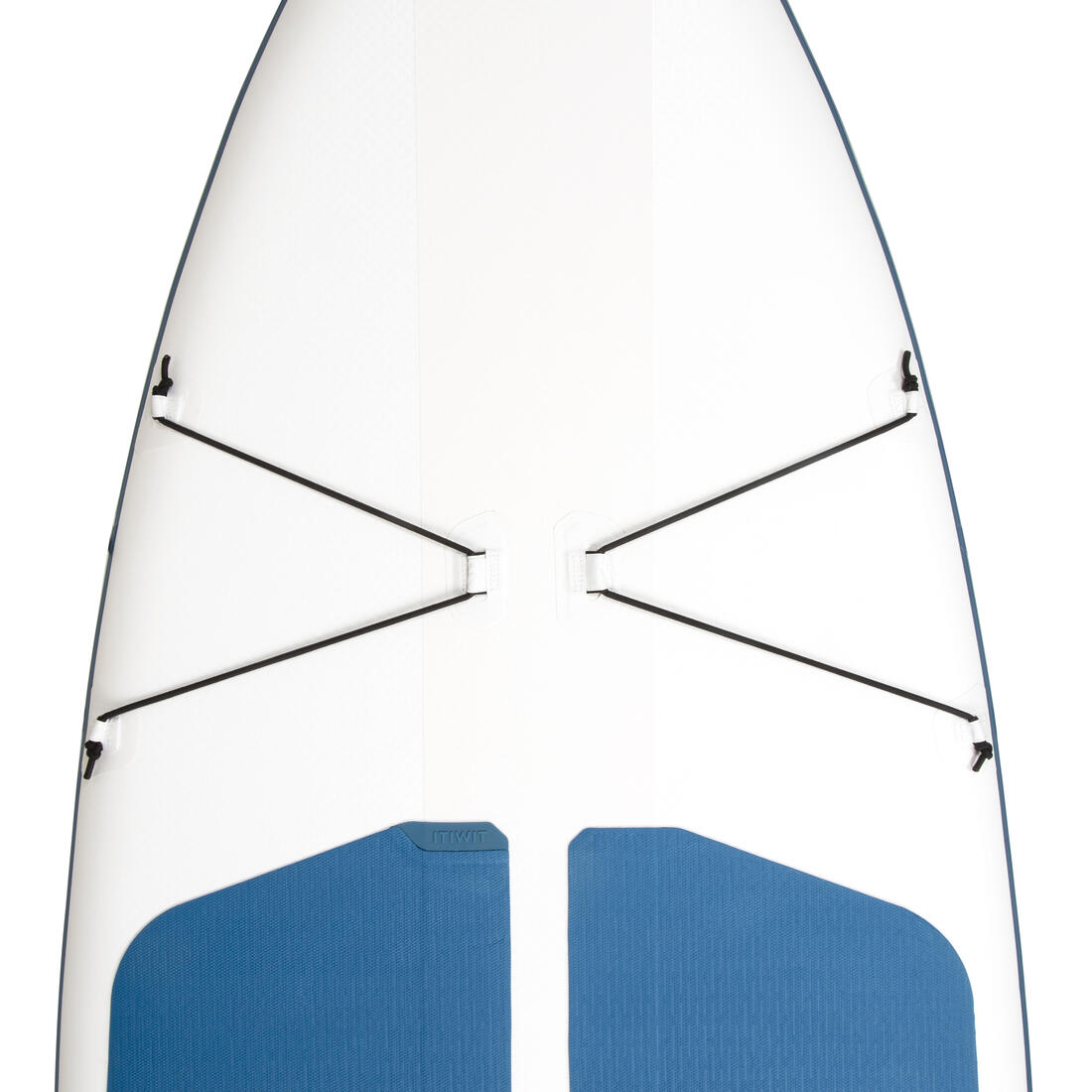 Stand up paddle ultra compact et stable 10 pieds (130 kg max) blanc et bleu