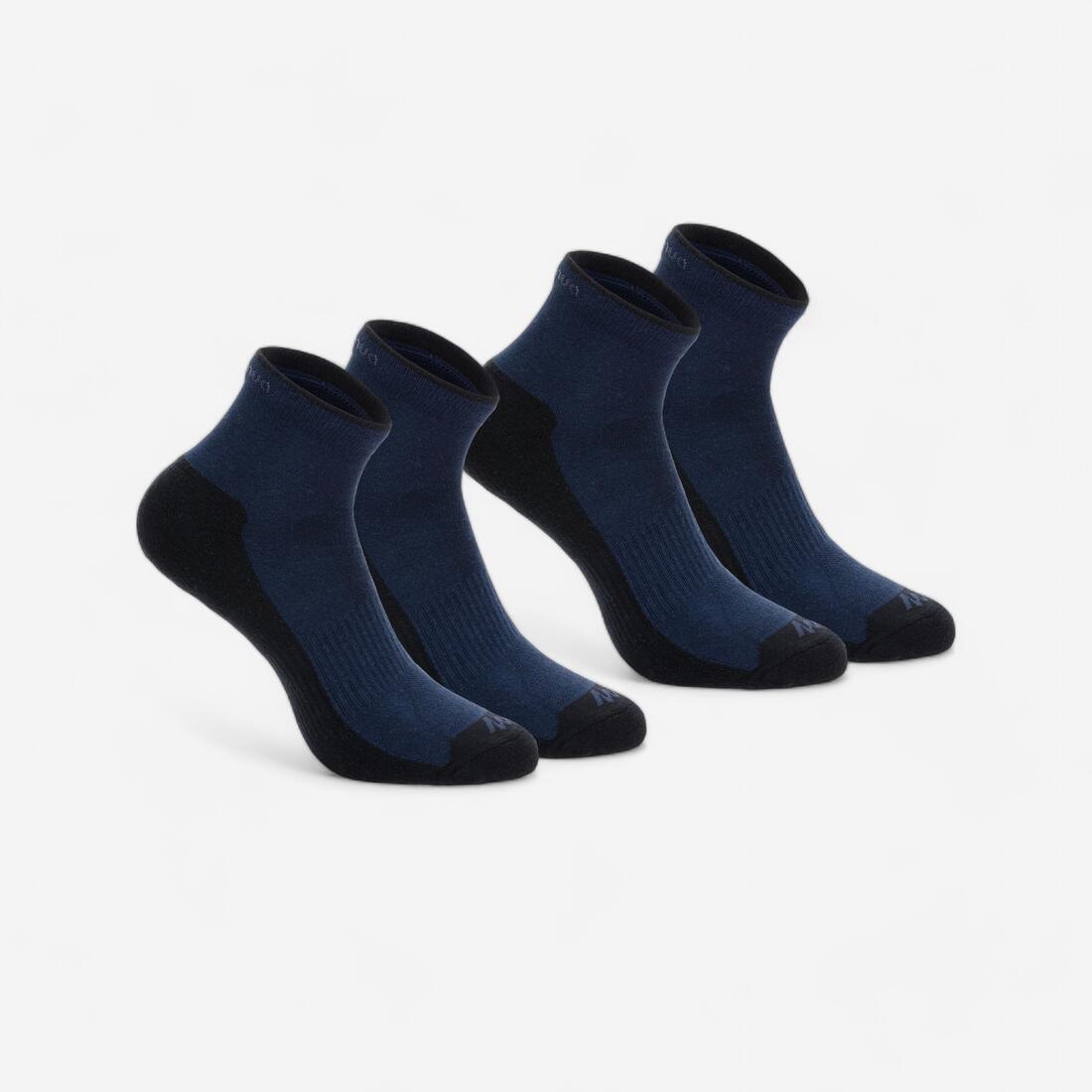 Chaussettes randonnée nature Bleue - NH100 Mid X 2 paires