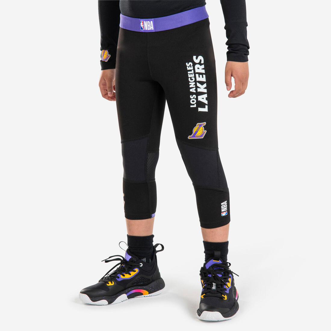 Legging basketball 3/4 NBA Los Angeles Lakers Enfant - 500