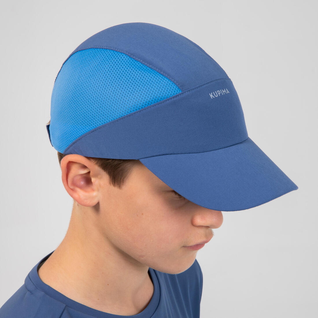 Casquette de running Enfant respirante - KIPRUN Run Dry Marine Verte