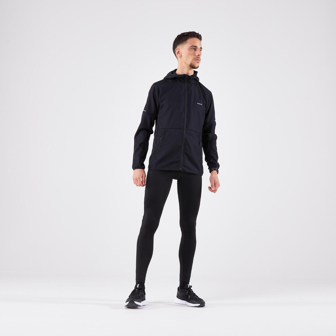 Veste coupe-vent de running & trail running Homme - KIPRUN Run 100 Noire