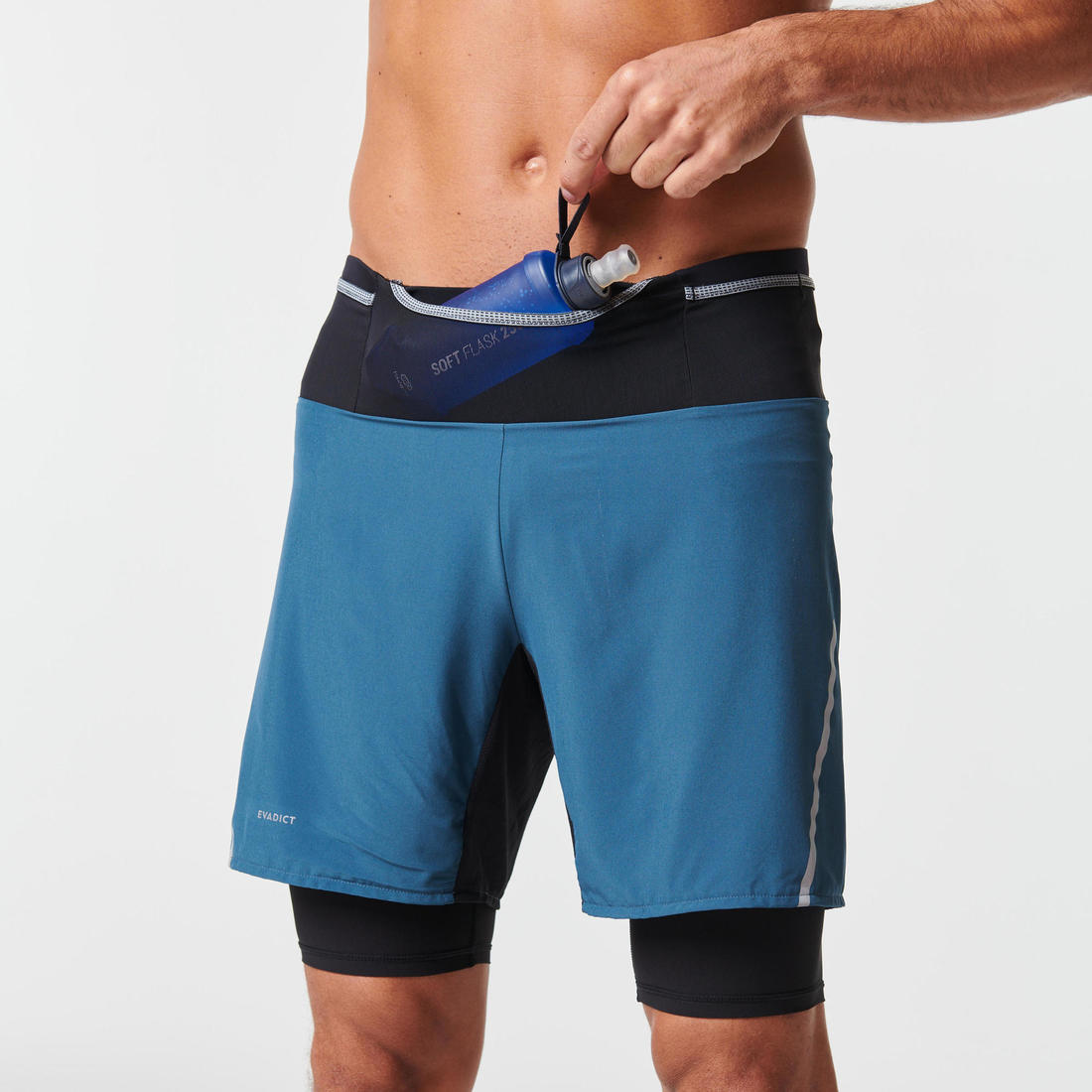 SHORT CUISSARD DE TRAIL RUNNING  CONFORT HOMME