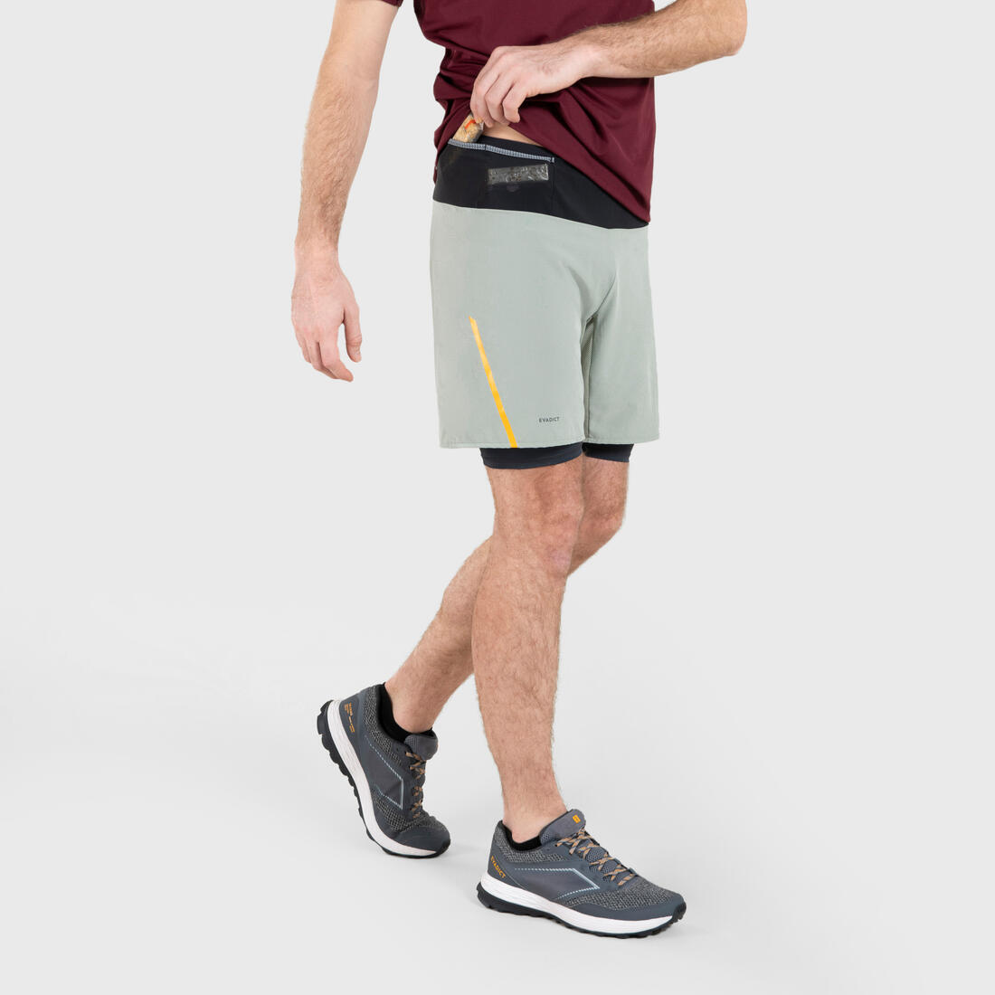 SHORT CUISSARD DE TRAIL RUNNING  CONFORT HOMME