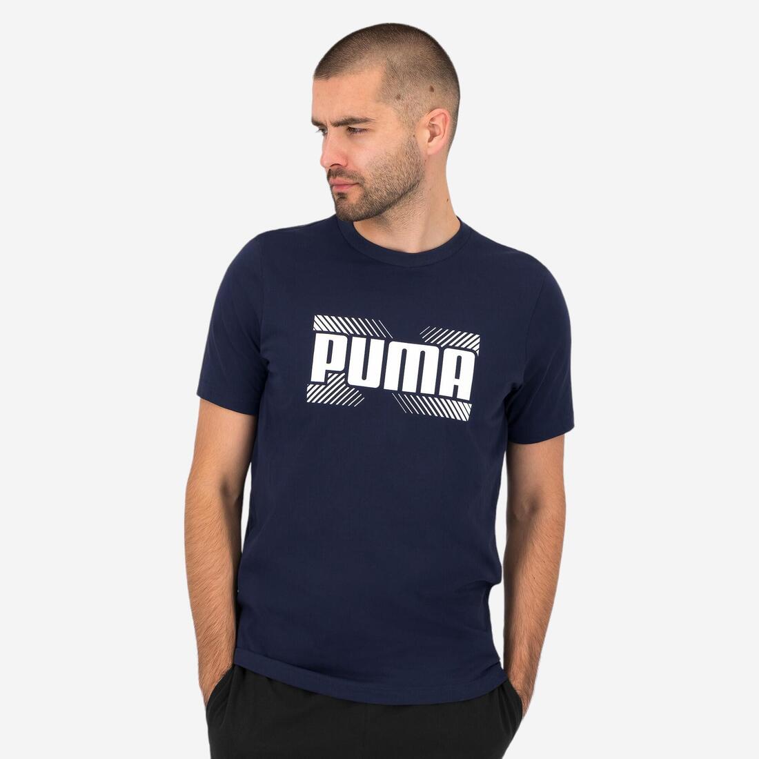 T-shirt PUMA active fitness manches courtes coton homme bleu