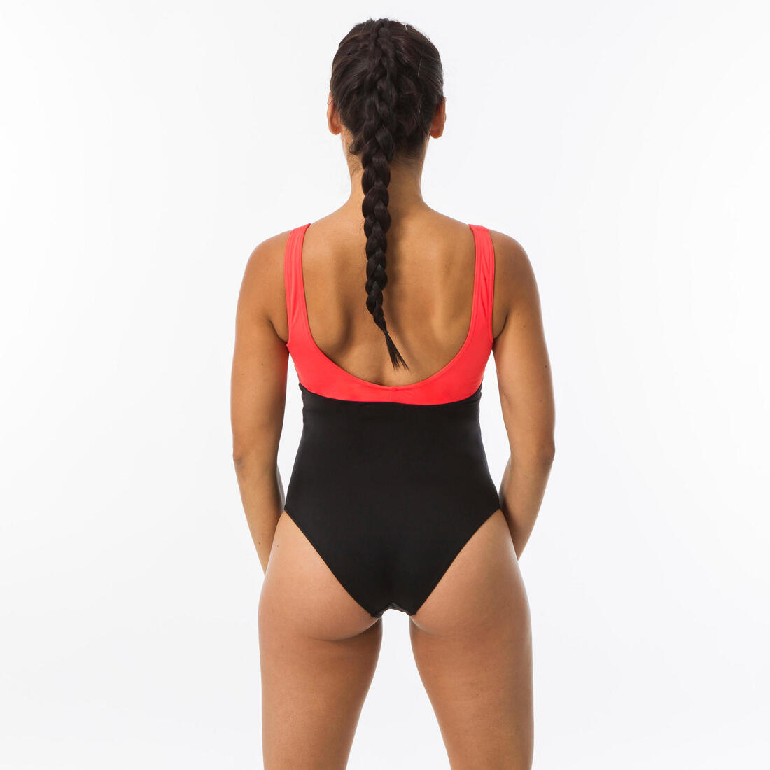 Maillot de Bain 1 Pièce Femme Heva li Noir Corail