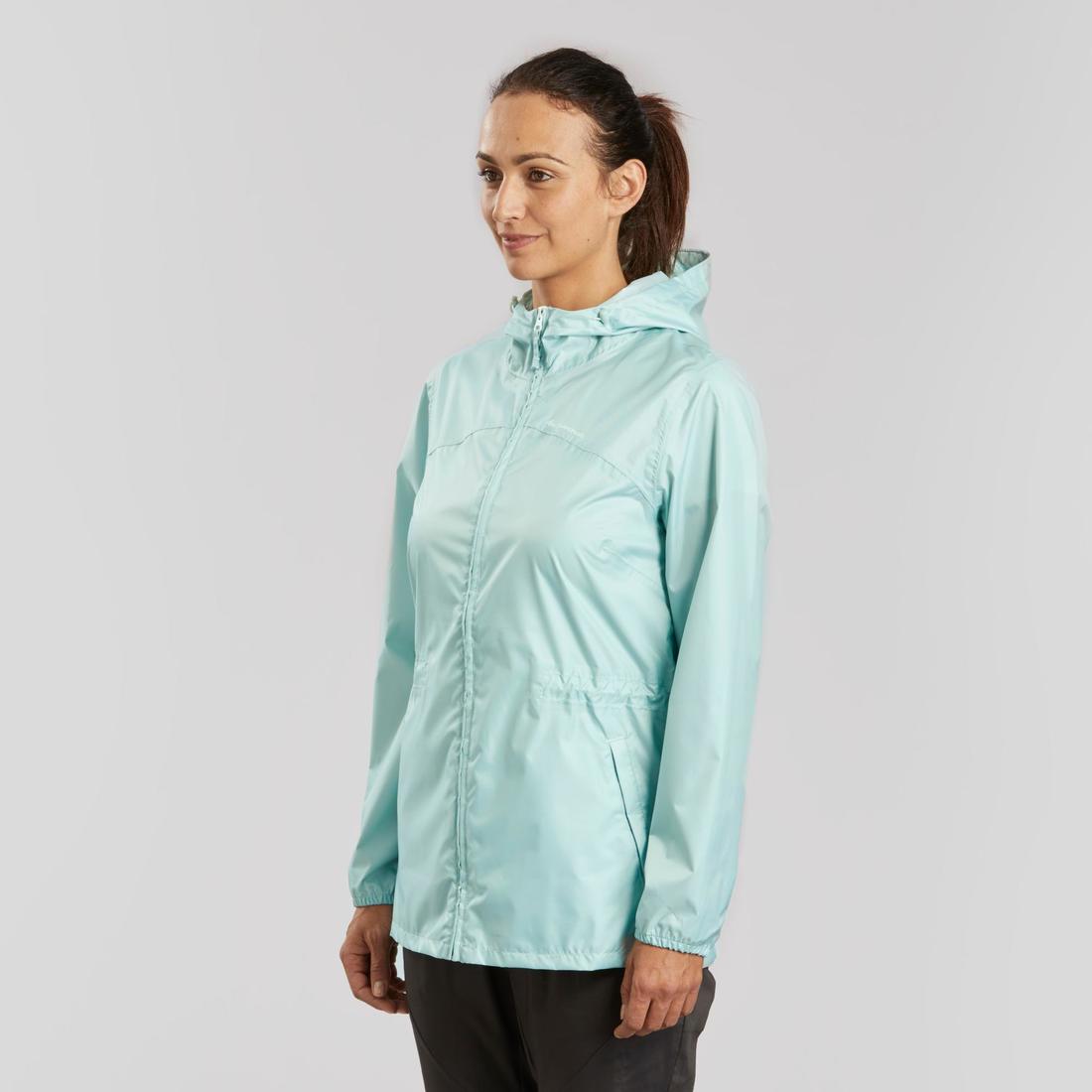 Veste coupe vent et déperlante de randonnée - Raincut Full Zip - Femme