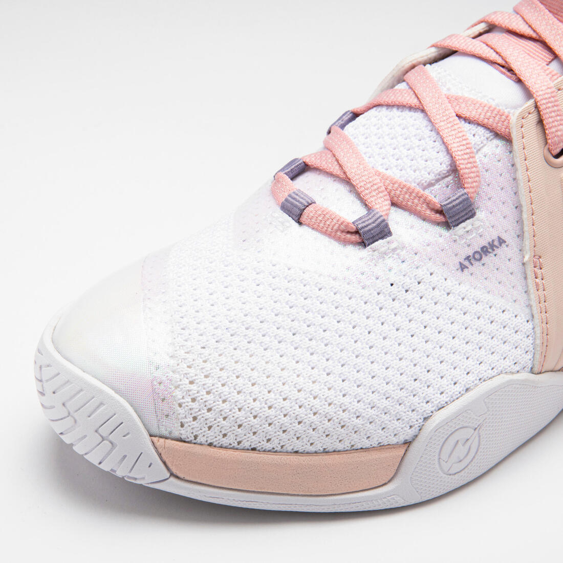 Chaussures de handball Homme/Femme - H500 FASTER rose blanc