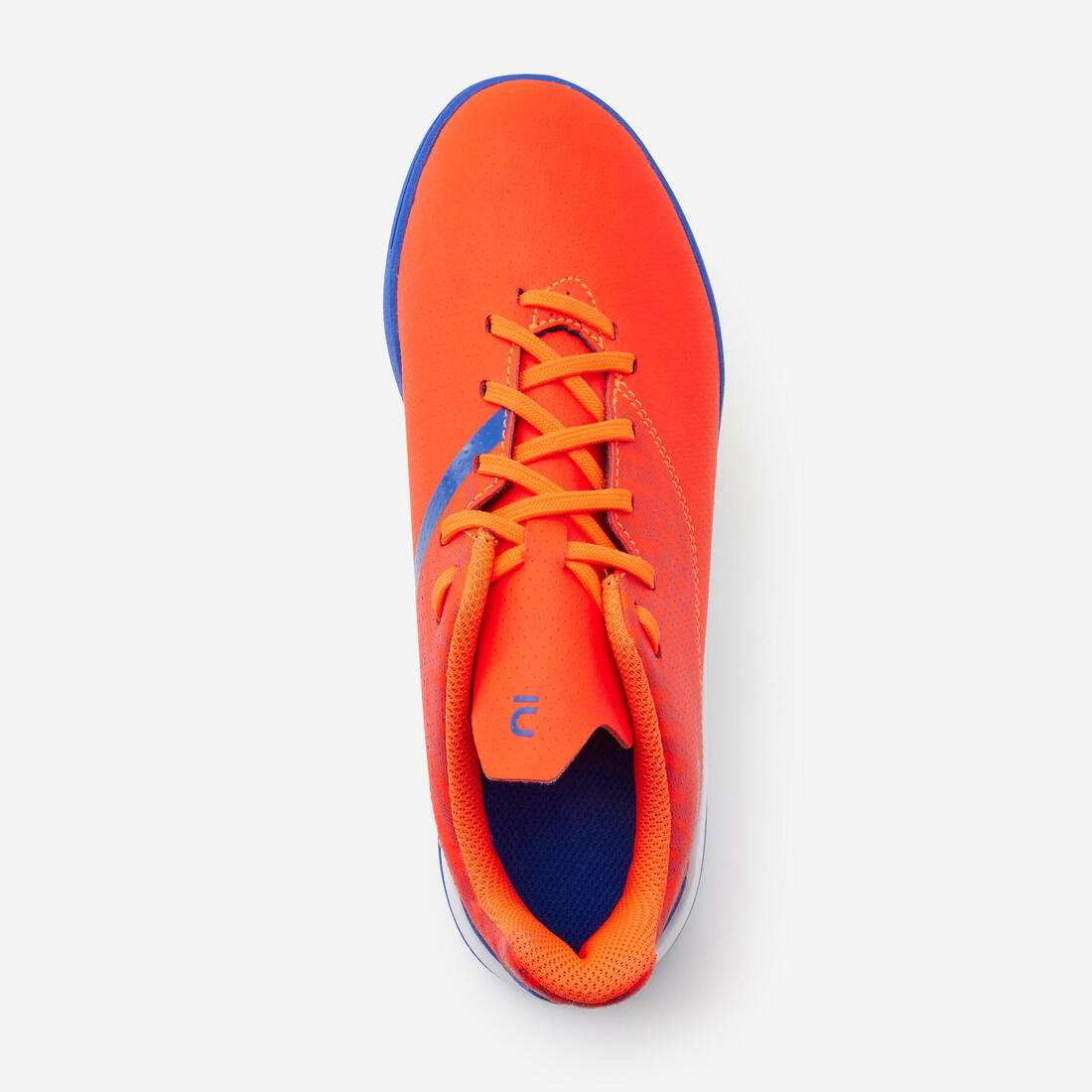 CHAUSSURES DE FOOTBALL ENFANT A LACETS VIRALTO I TURF TF ORANGE ET