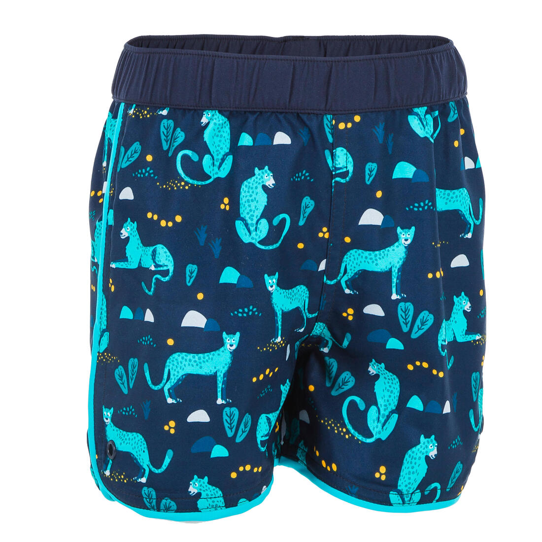 Short De Bain Bébé / Enfant Bleu foncé Imprimé Tigres