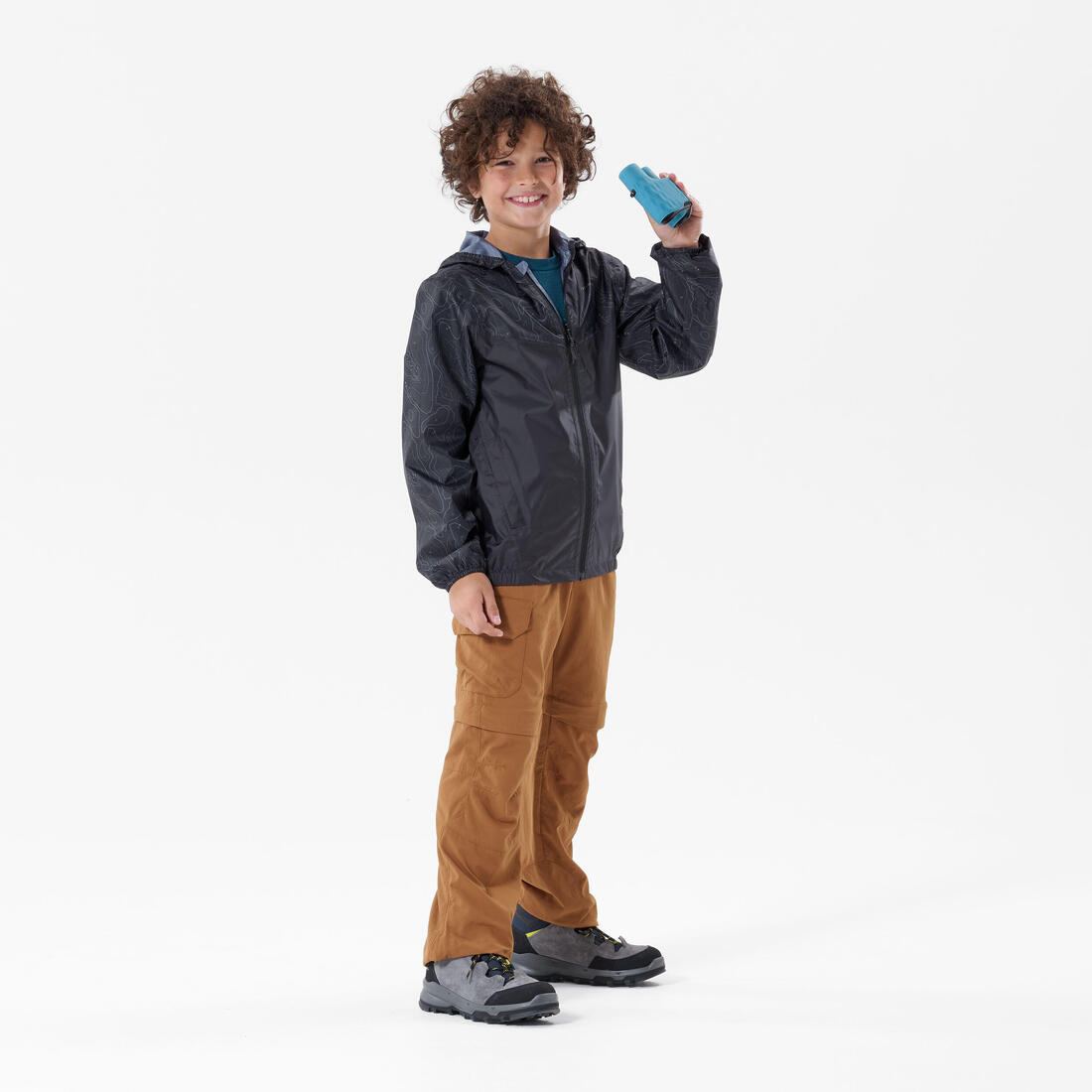 Veste imperméable de randonnée - MH100 zip - enfant 7-15 ans