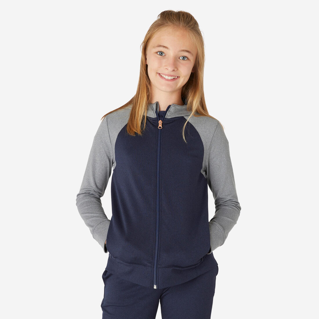 Veste chaude respirante fille - S500 marine et