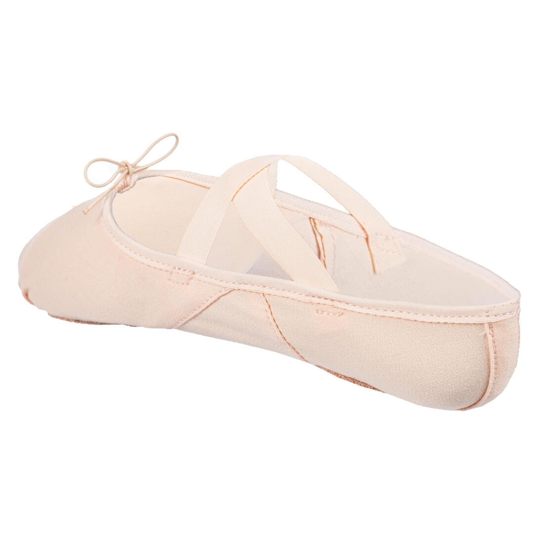 Demi-pointes danse classique bi-semelles en toile stretch saumon tailles 41-42