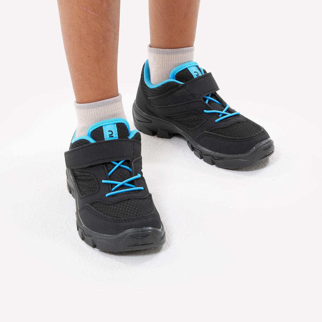 Chaussures de randonnée enfant avec scratch -  NH100 bleu - 24 à 34