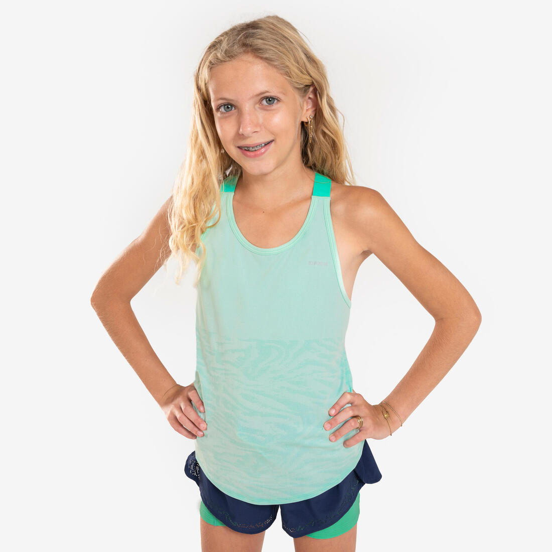 Débardeur de running sans couture Fille - KIPRUN 900 light vert