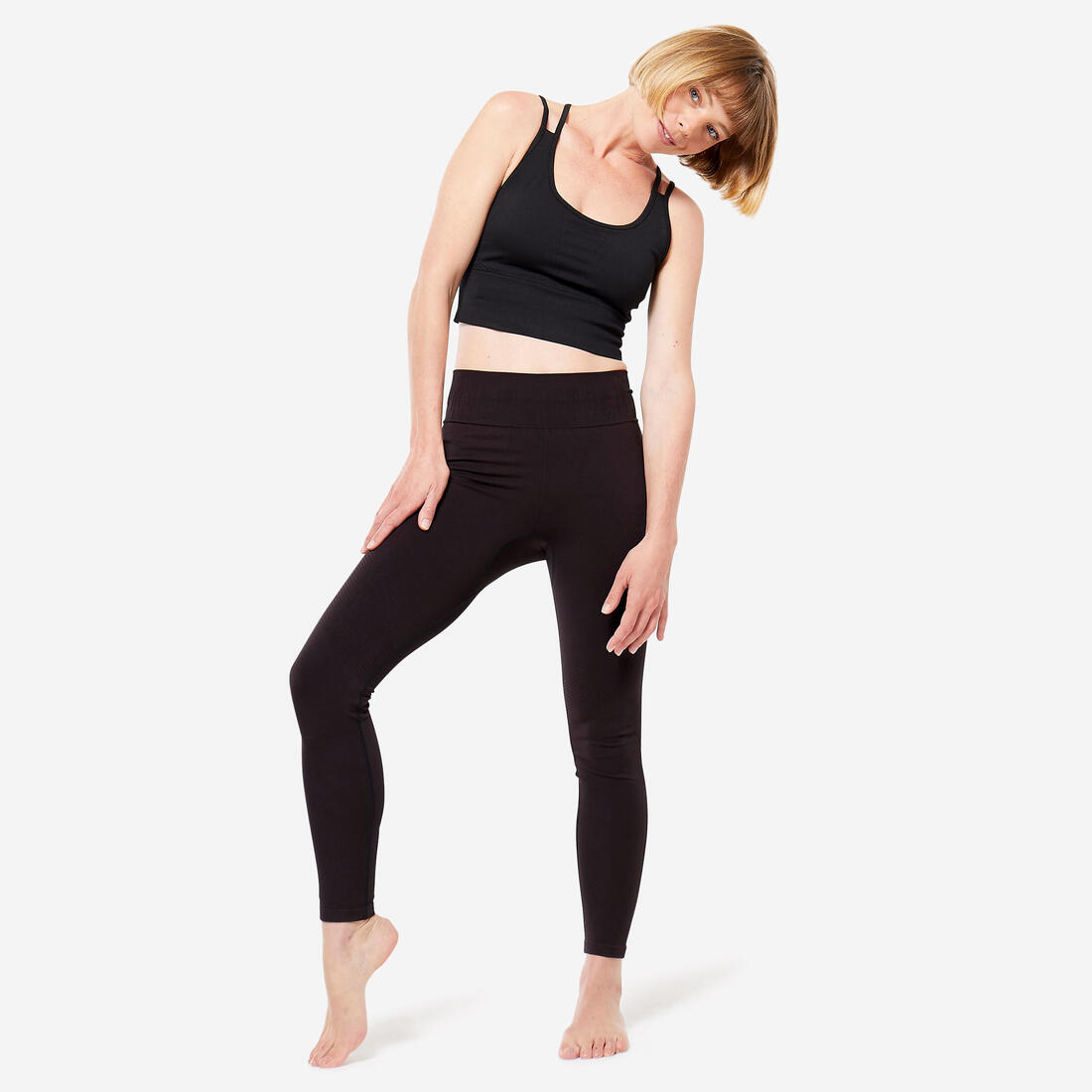 Legging long yoga effet seconde peau taille haute