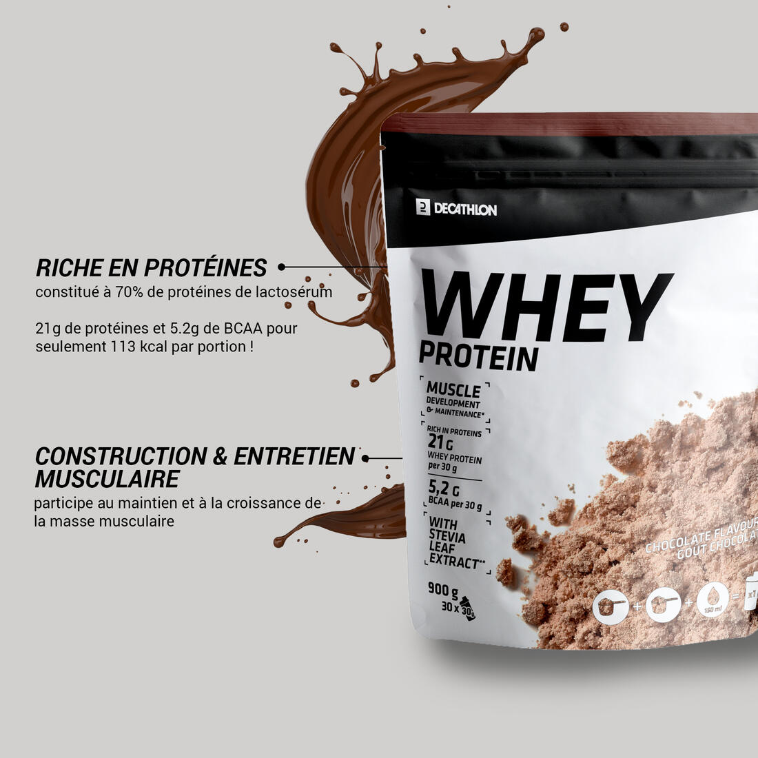 Whey protein chocolat 900g