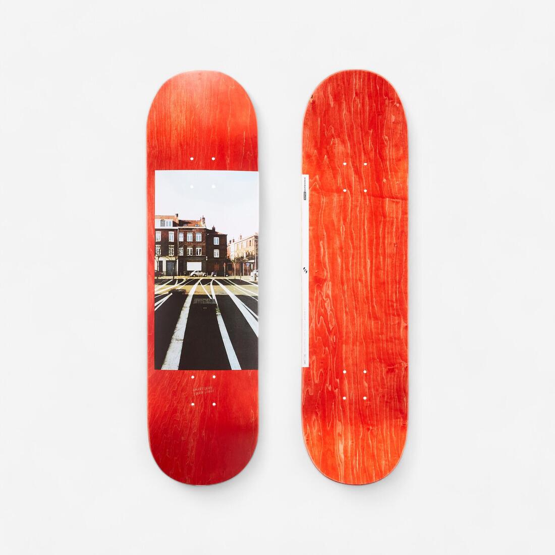 PLANCHE DE SKATE EN ERABLE DK120 GREETINGS TAILLE 8.5" COULEUR ROUGE.