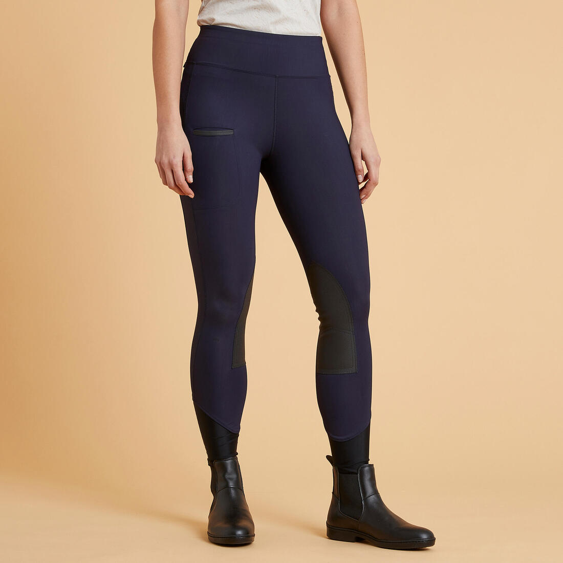 Legging équitation léger Femme - 100 marine