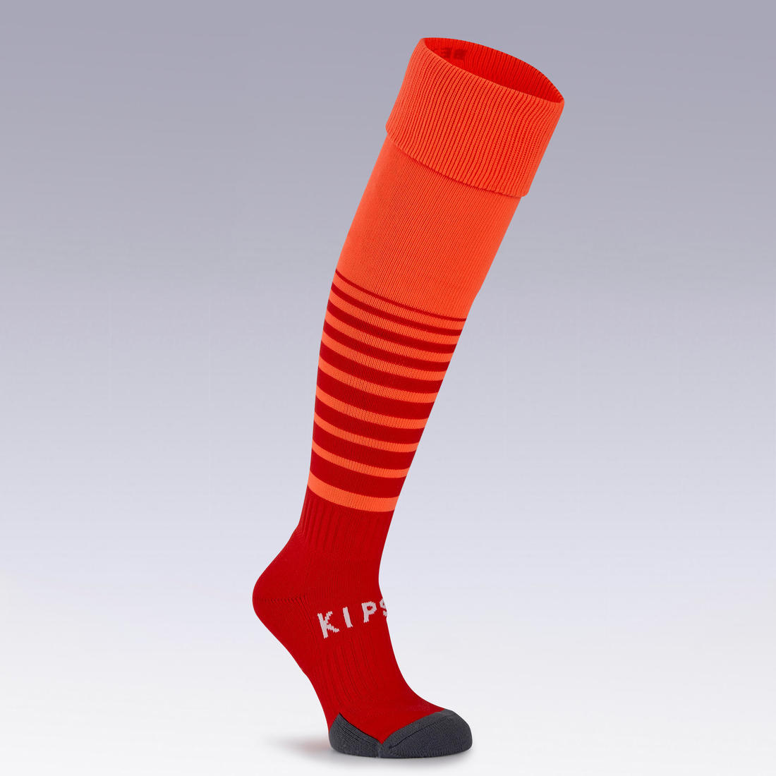 Chaussettes de football rayée enfant VIRALTO CLUB JR marine