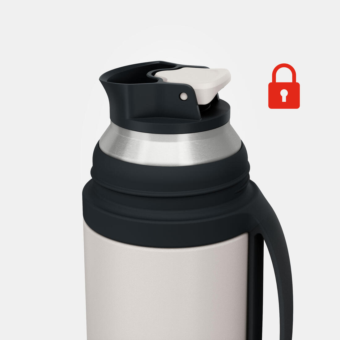 Bouteille 900 isotherme 0,4L inox de randonnée et camping, bouchon instantané.